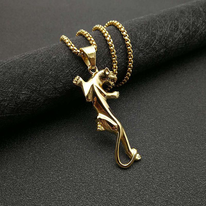 Golden single pendant without diamonds