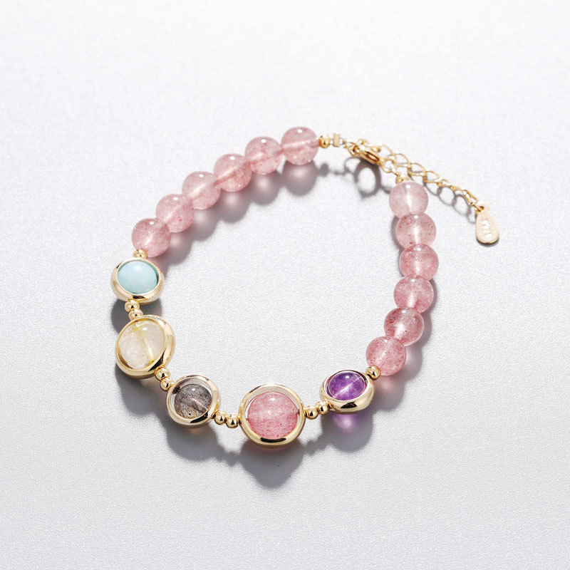 8mm strawberry crystal bracelet version