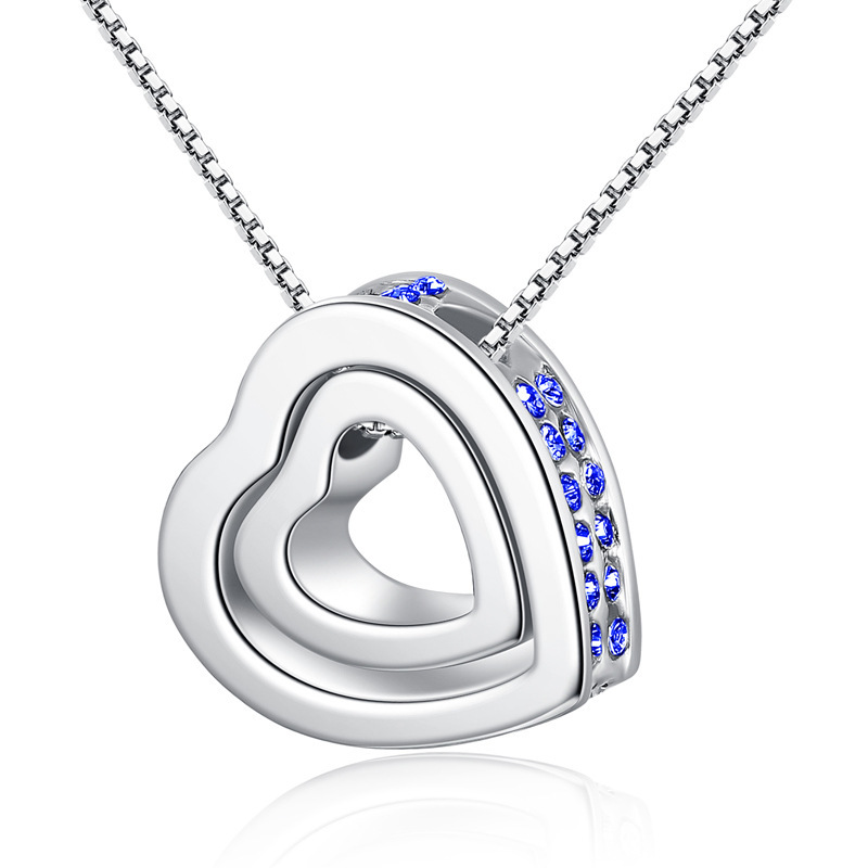 Deep blue rhinestone with white background