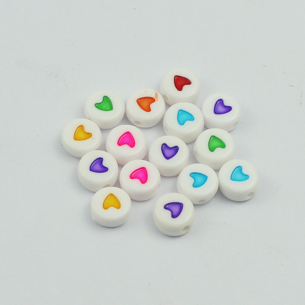 4*7mm white heart