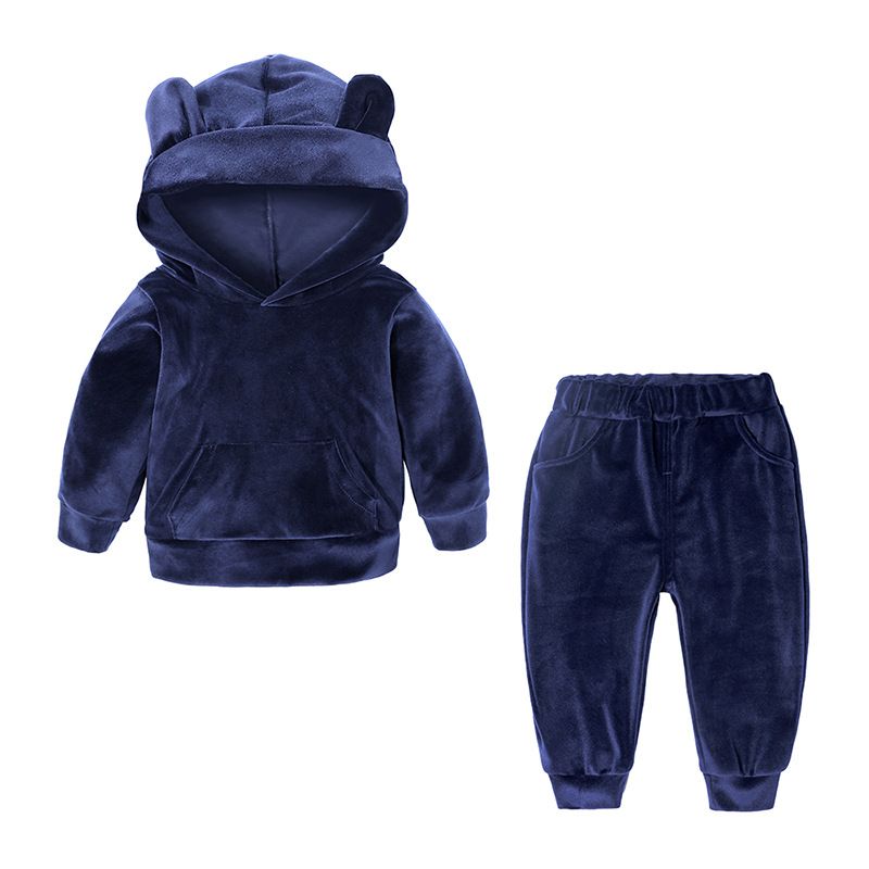 Navy blue rabbit ear suit