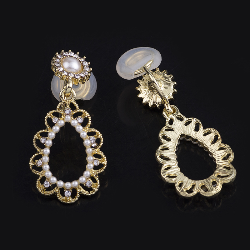 Drop earring with ear clip