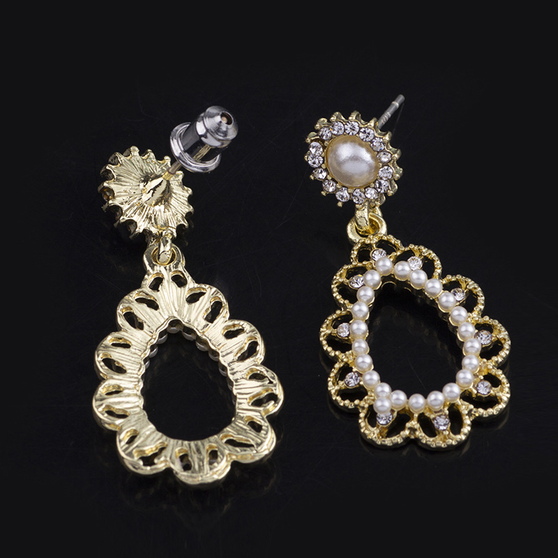 Drop earring with ear stud