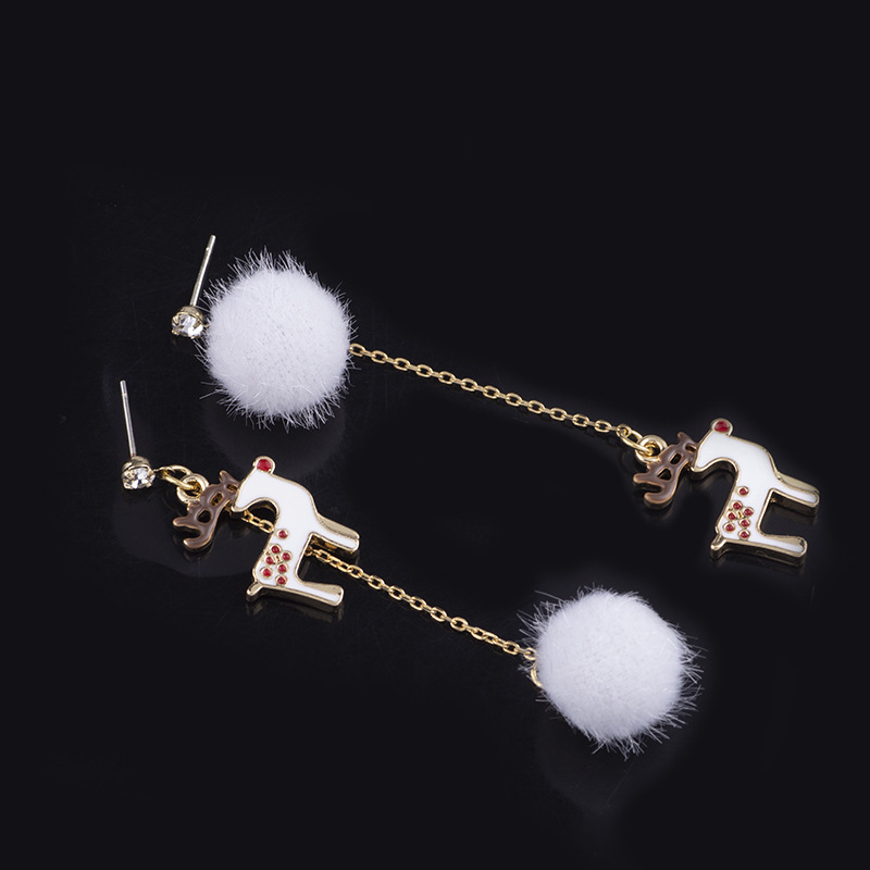 Drop earring with ear stud