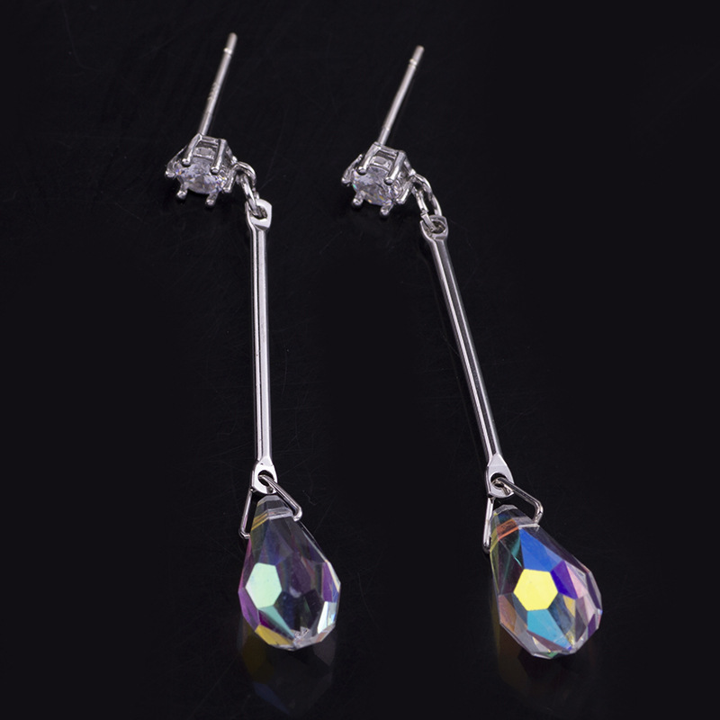 Drop earring with ear stud