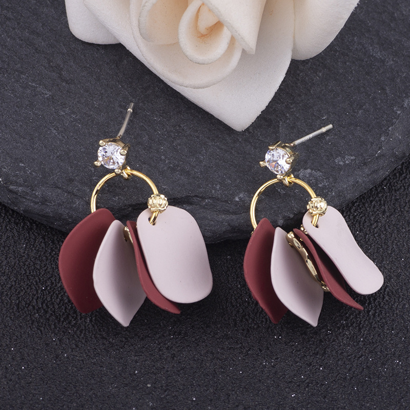 Drop earring with ear stud