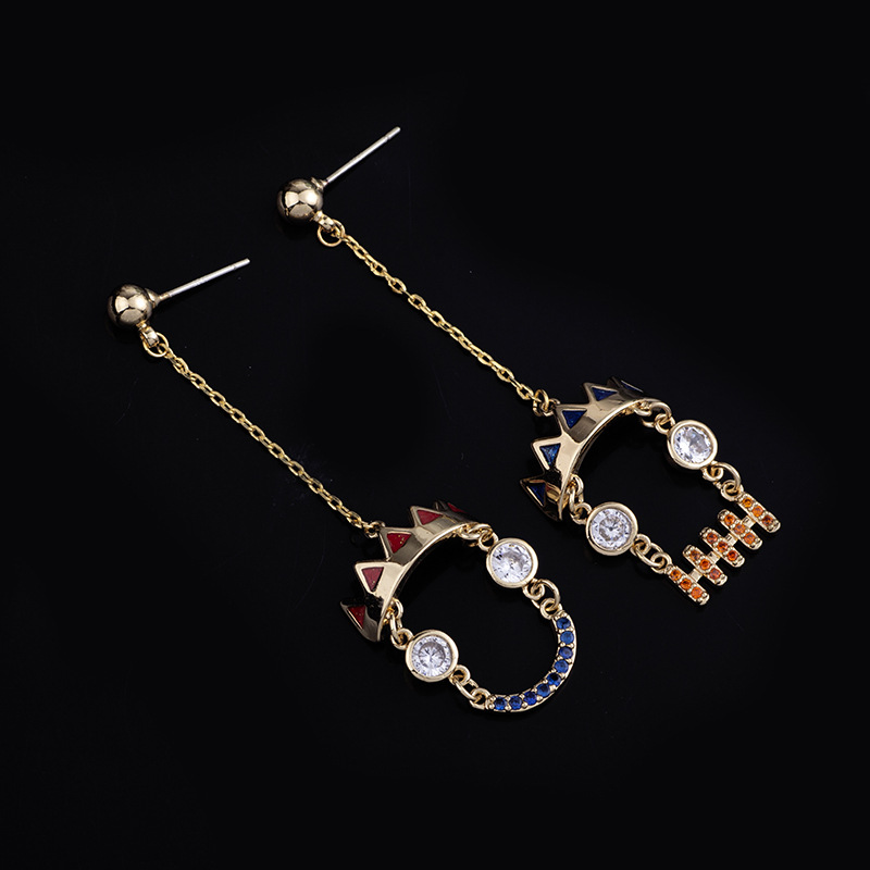 Drop earring with ear stud