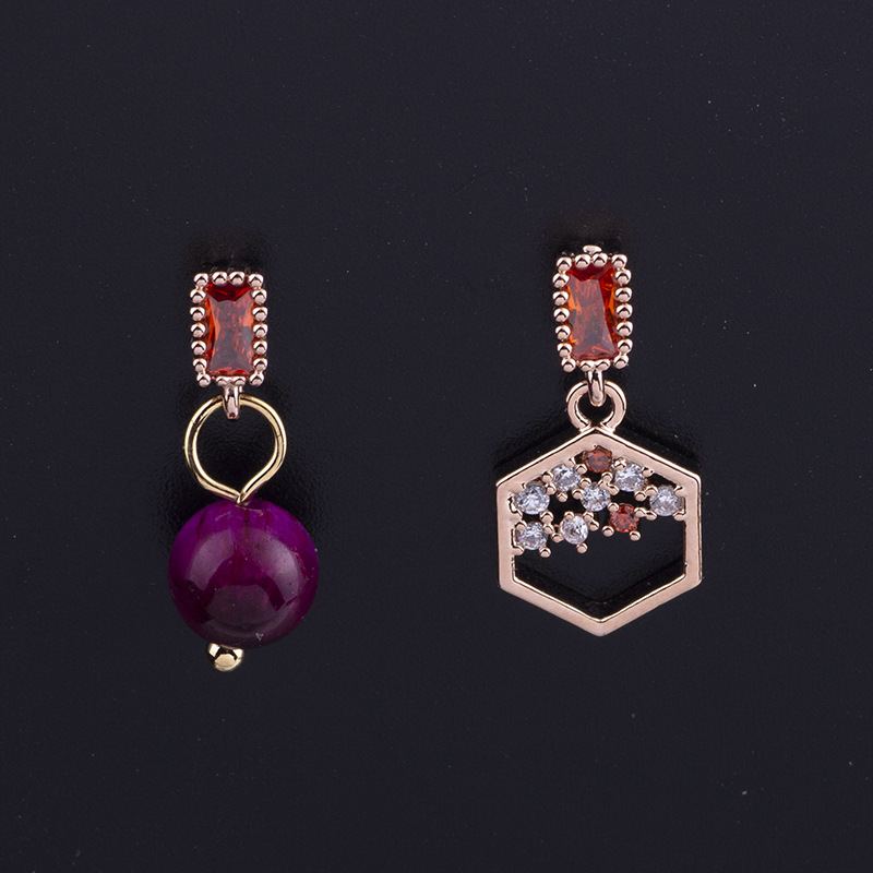 Drop earring with ear stud