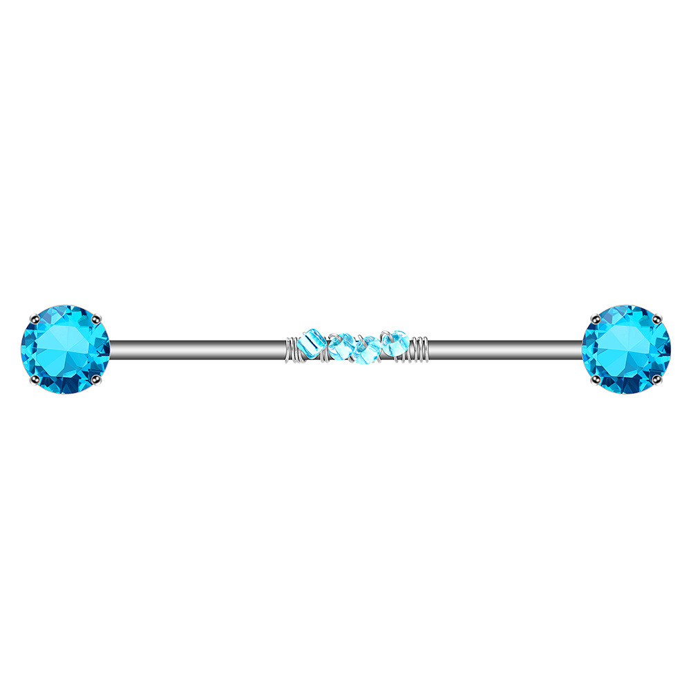 Steel blue zircon