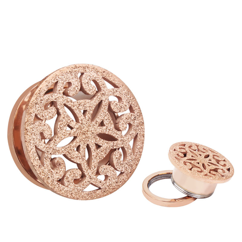 rose gold color plated,12mm