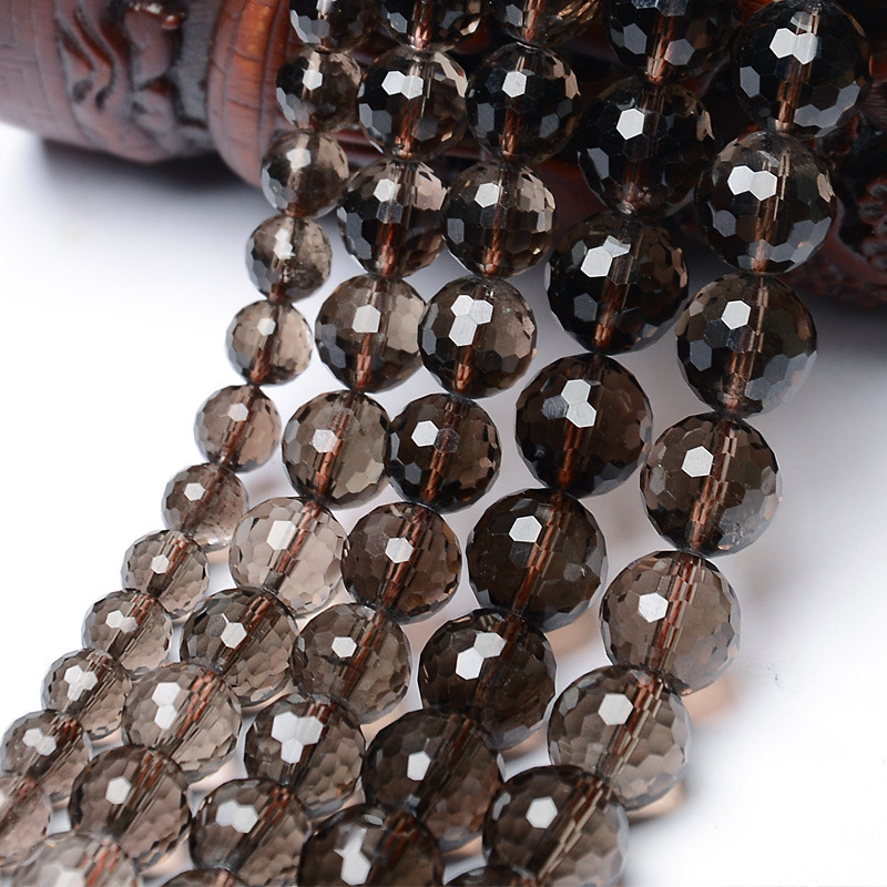 128 seasoned millet mush crystal faceted beads 8mm