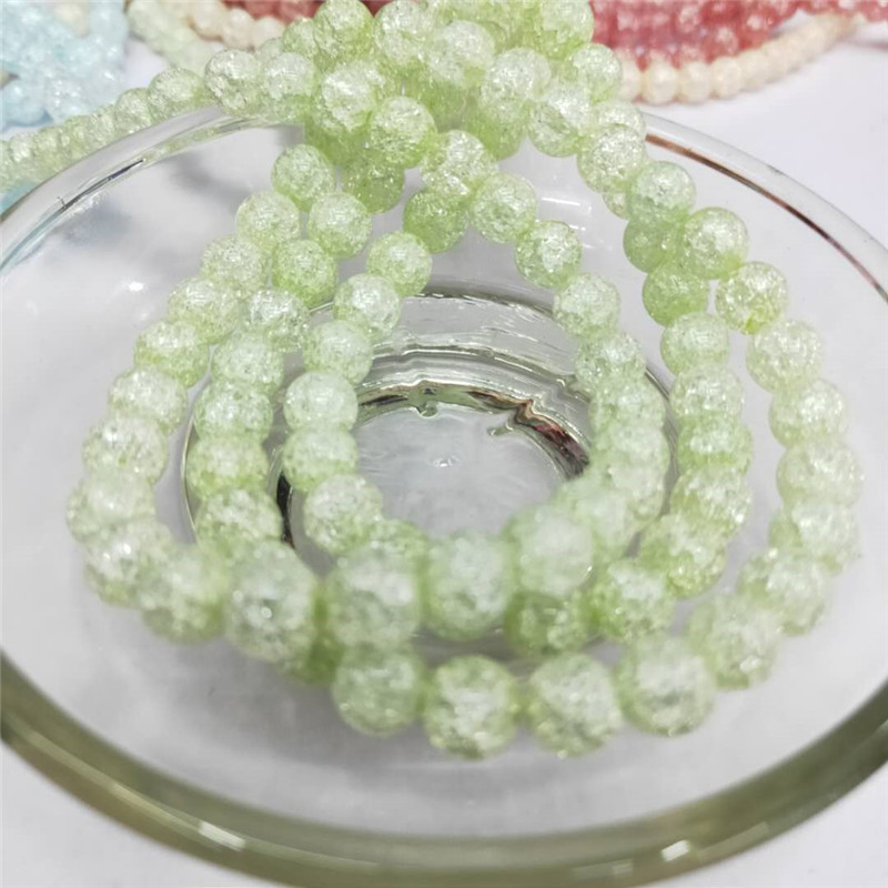 light green , 6mm（About 64 PCS/Strand）