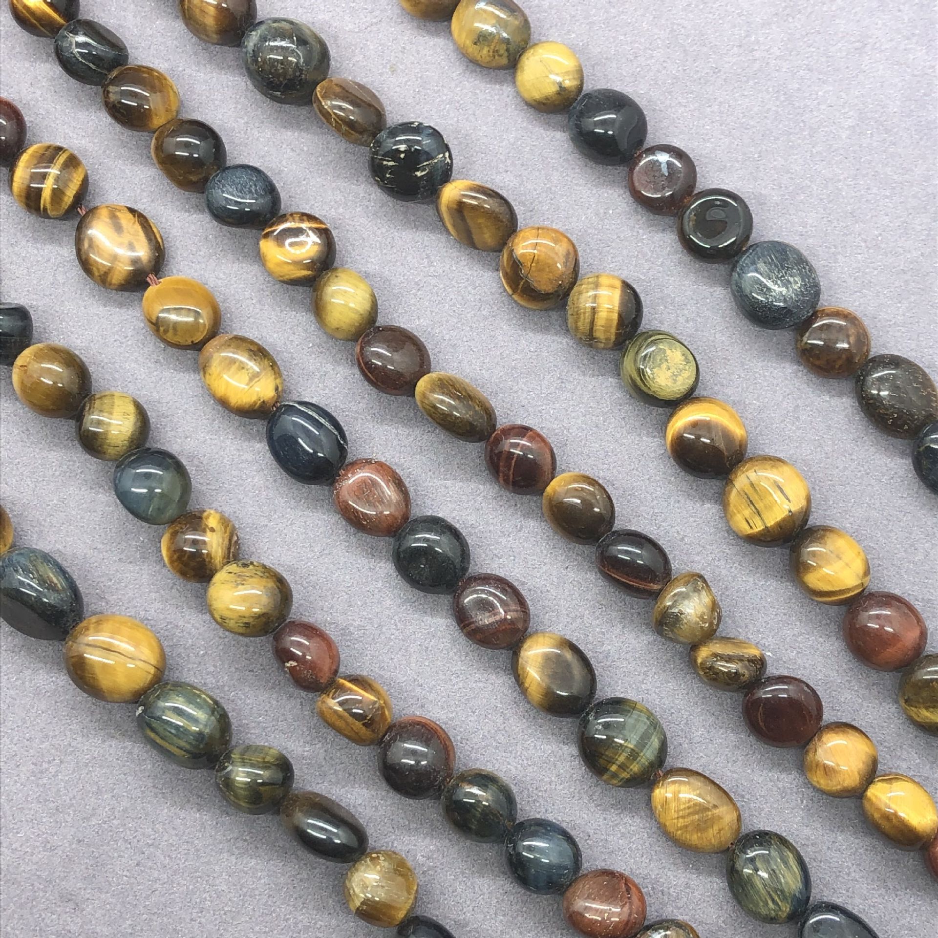 multi-colored tiger eye , 8x10mm