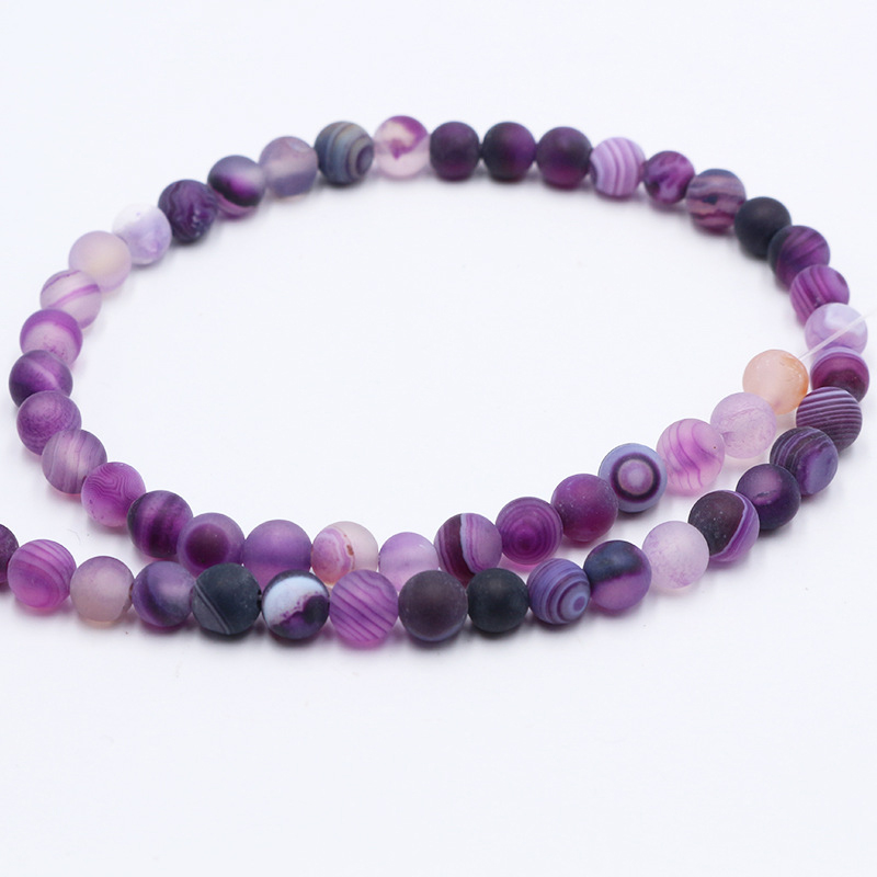 purple , 6mm（About 62 PCS/Strand）