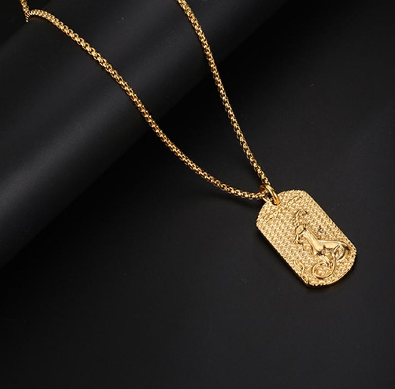 Gold, single pendant, no chain