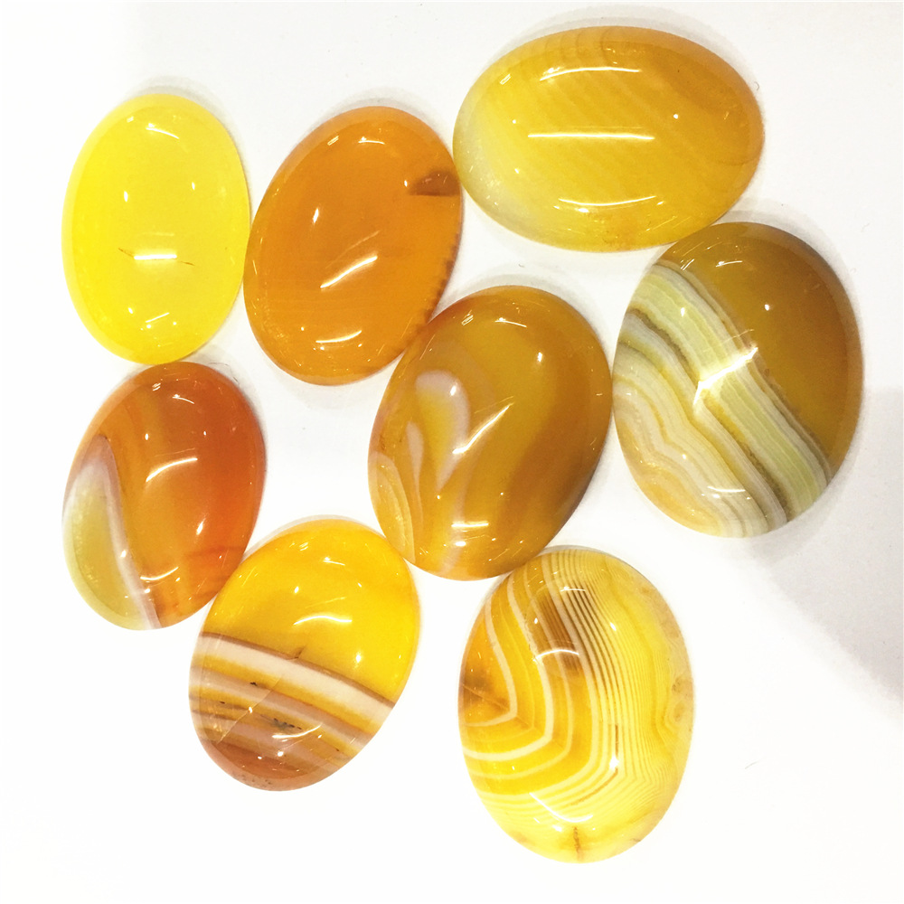 20 Agate dentelle jaune