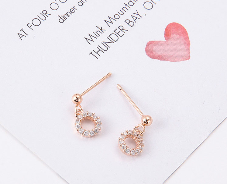 Diamond circle earrings