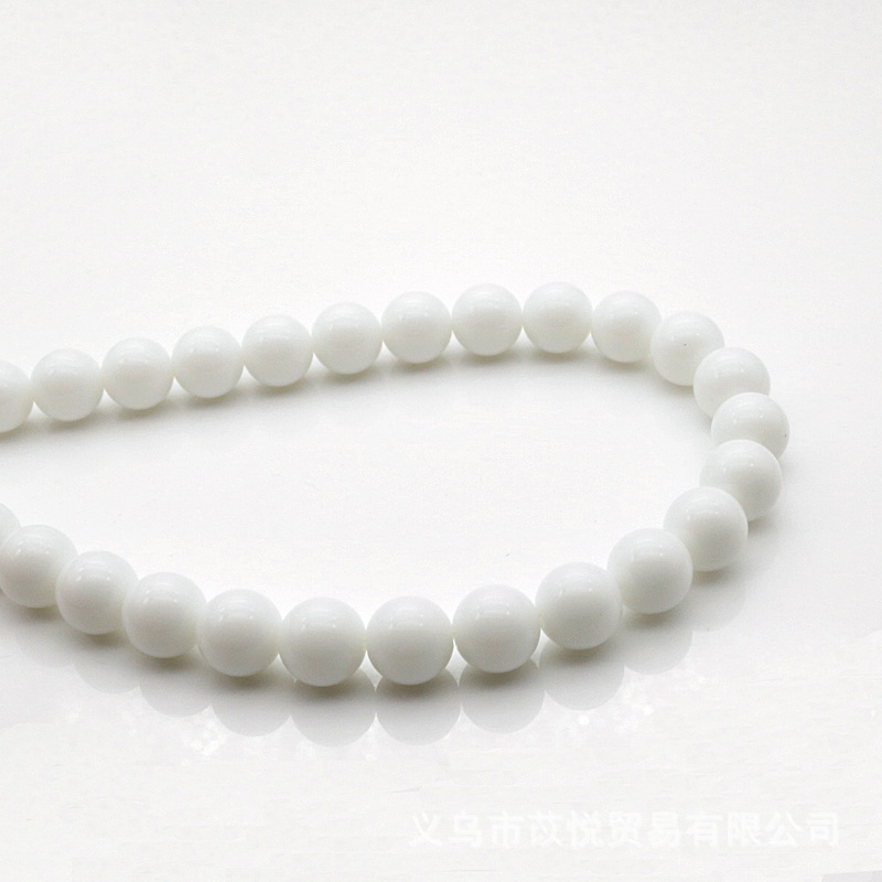 white,6mm,65 PCS/Strands