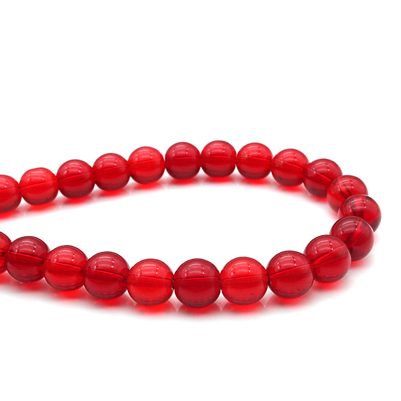 red,6mm,65 PCS/Strands