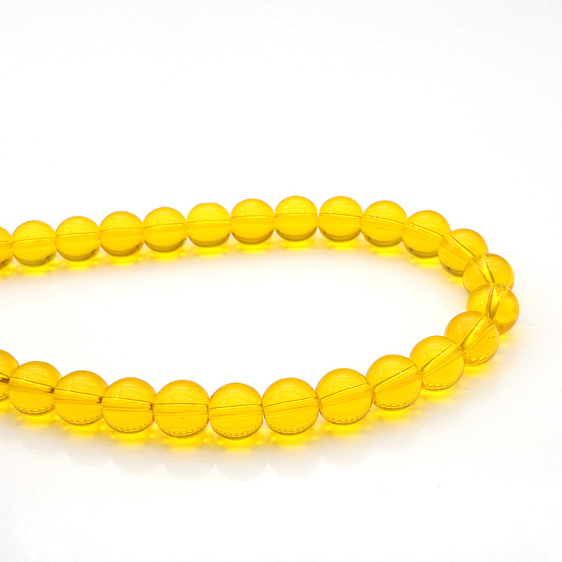 yellow,6mm,65 PCS/Strands