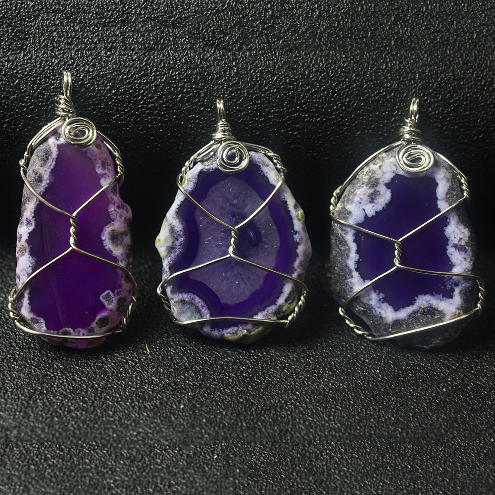 2 purple agate