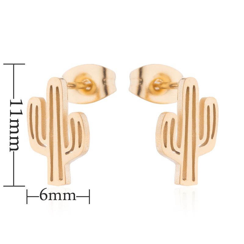 Stud Earrings Gold