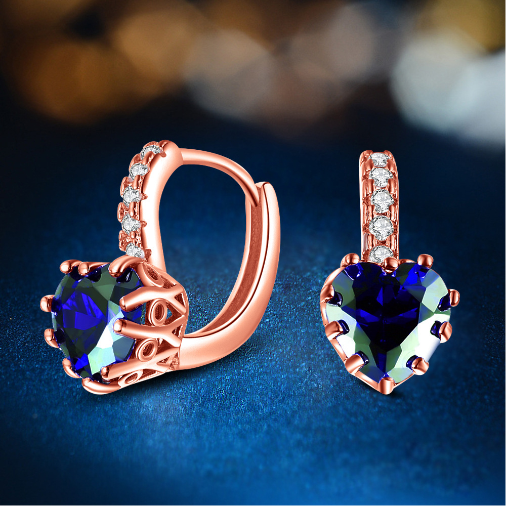 Rose gold and dark blue diamonds