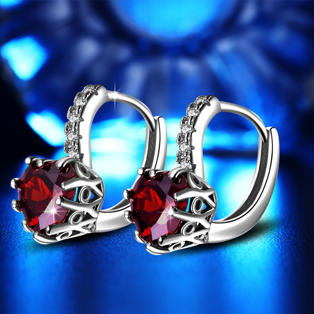 White gold and red diamonds