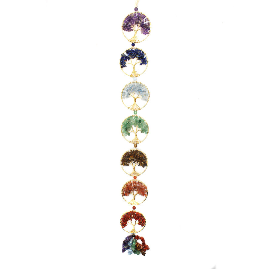 Tree of Life Chakra Stone Car Hanging