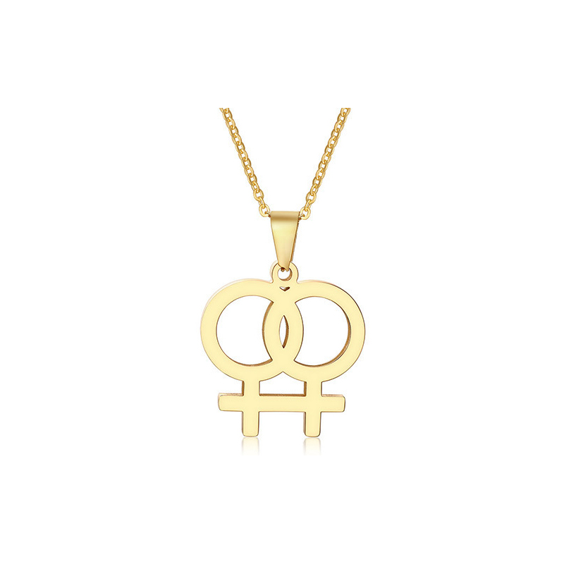 Golden pendant + chain