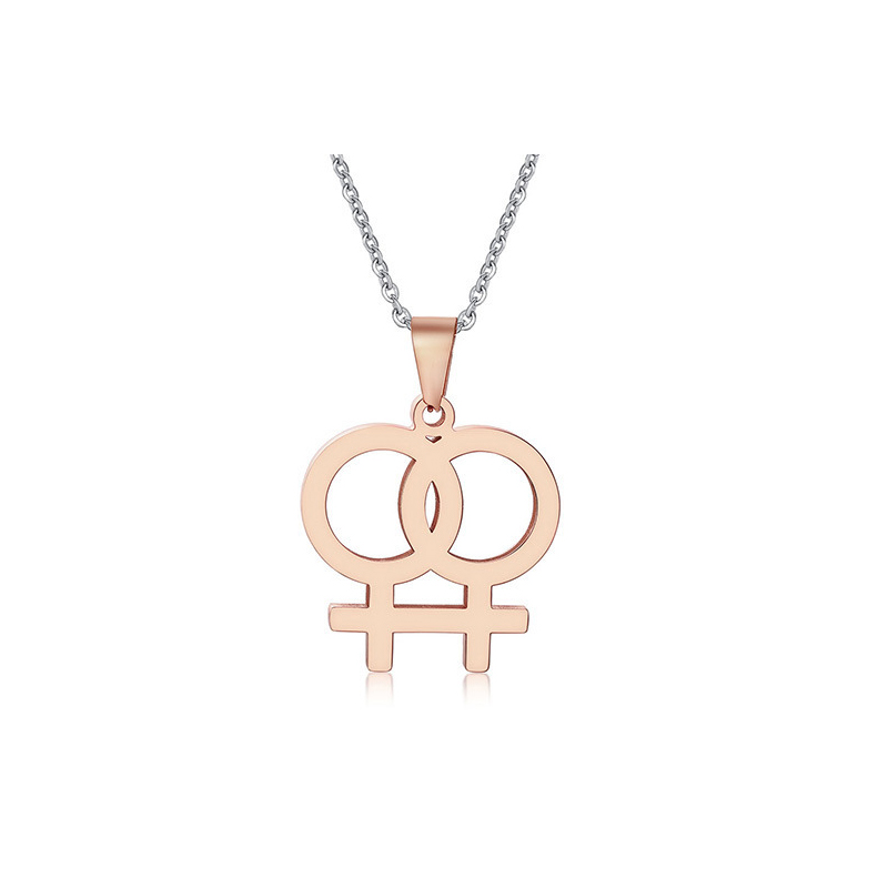 Rose gold pendant + chain