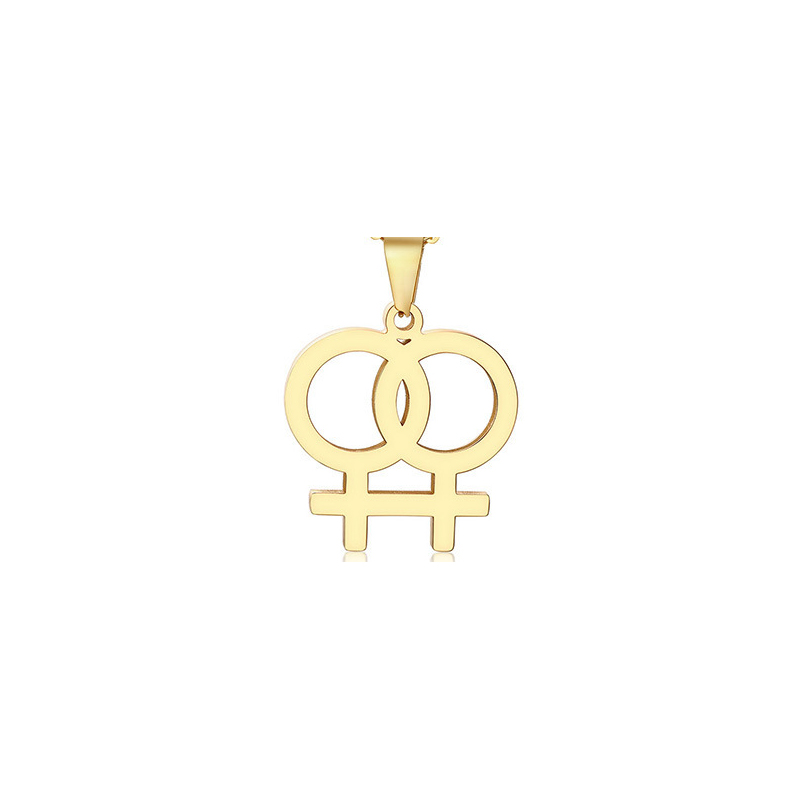 Golden pendant without chain