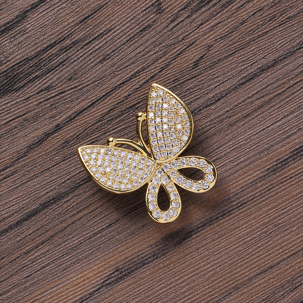 Golden white diamond butterfly