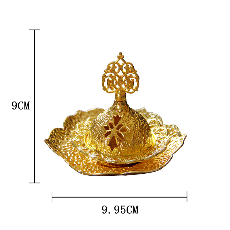 Golden coaster with small tree head