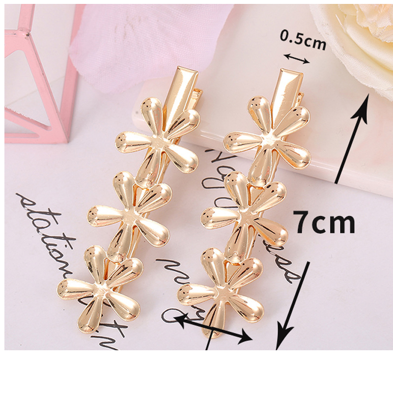 3 five-petal flower hair clips, color-preserving h