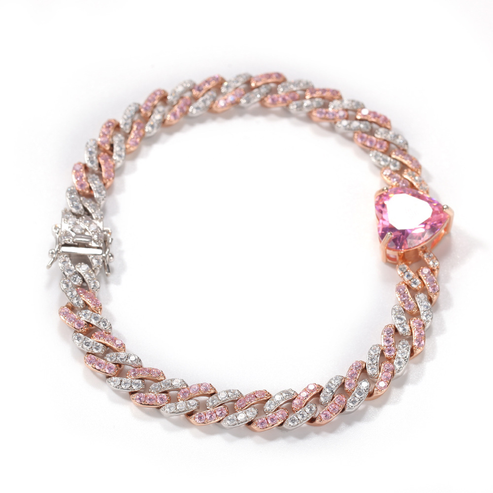 9inch foot chain ( Chain pink love a half stone +