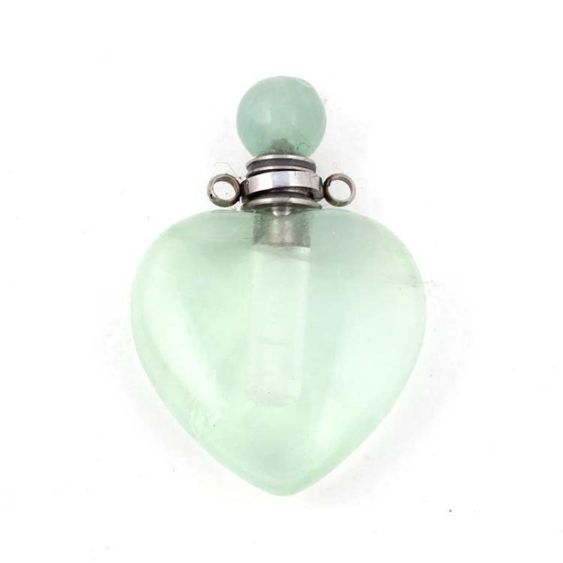 Silver-plated green fluorite