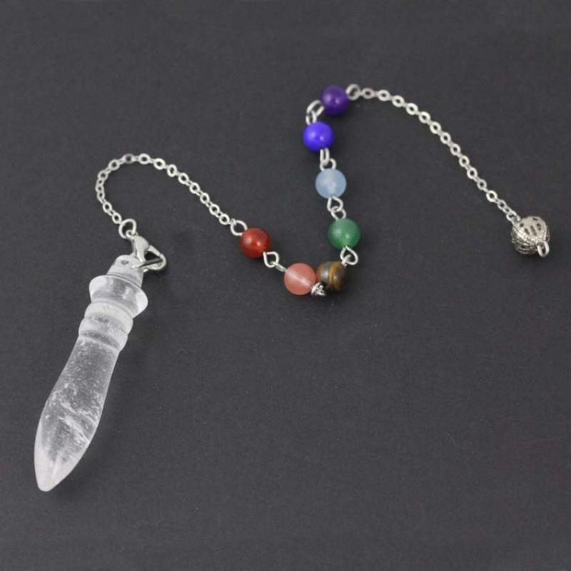 White crystal + chakra chain