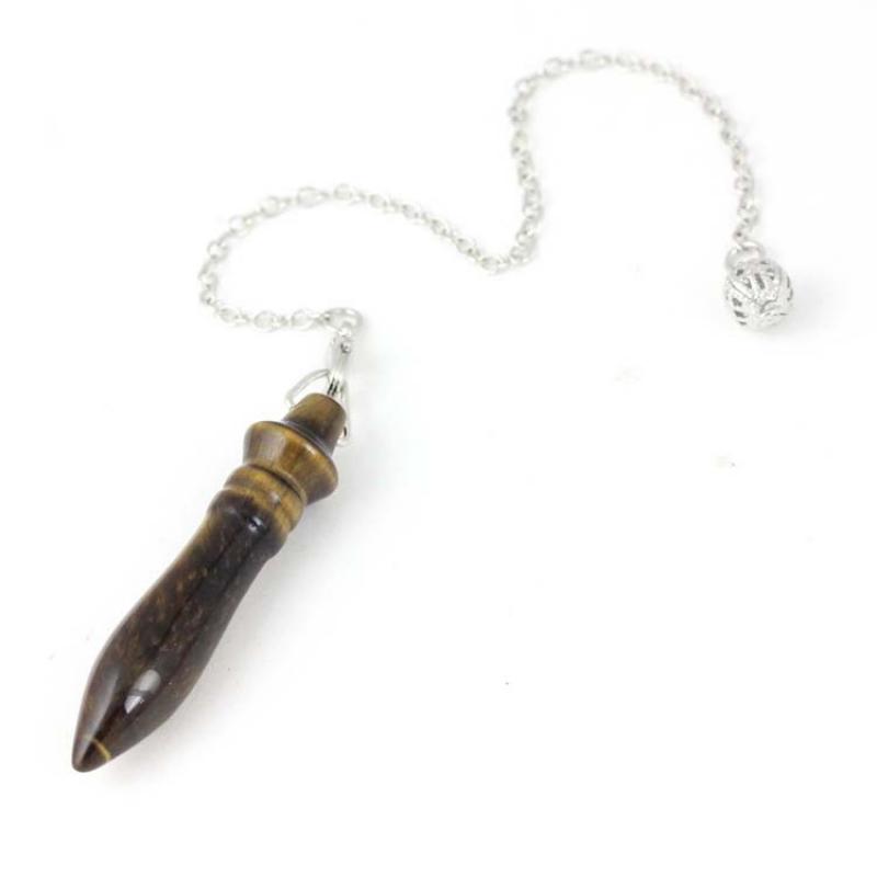 Tiger Eye Stone + Spirit Pendulum Chain