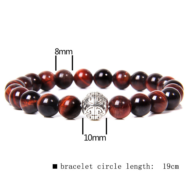 Fu Lu Shou Red Tiger Eye Bracelet