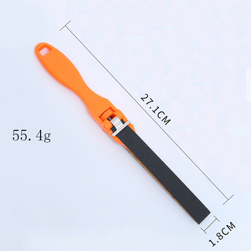 Small plastic sandpaper stick