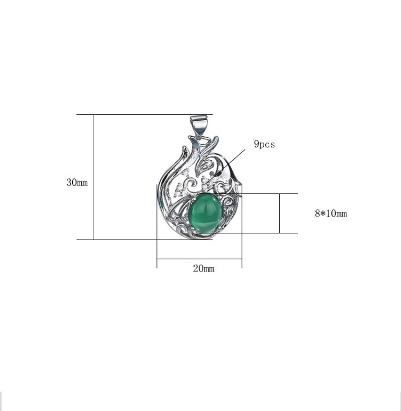 8x10mm empty tray (excluding main stone and chain)