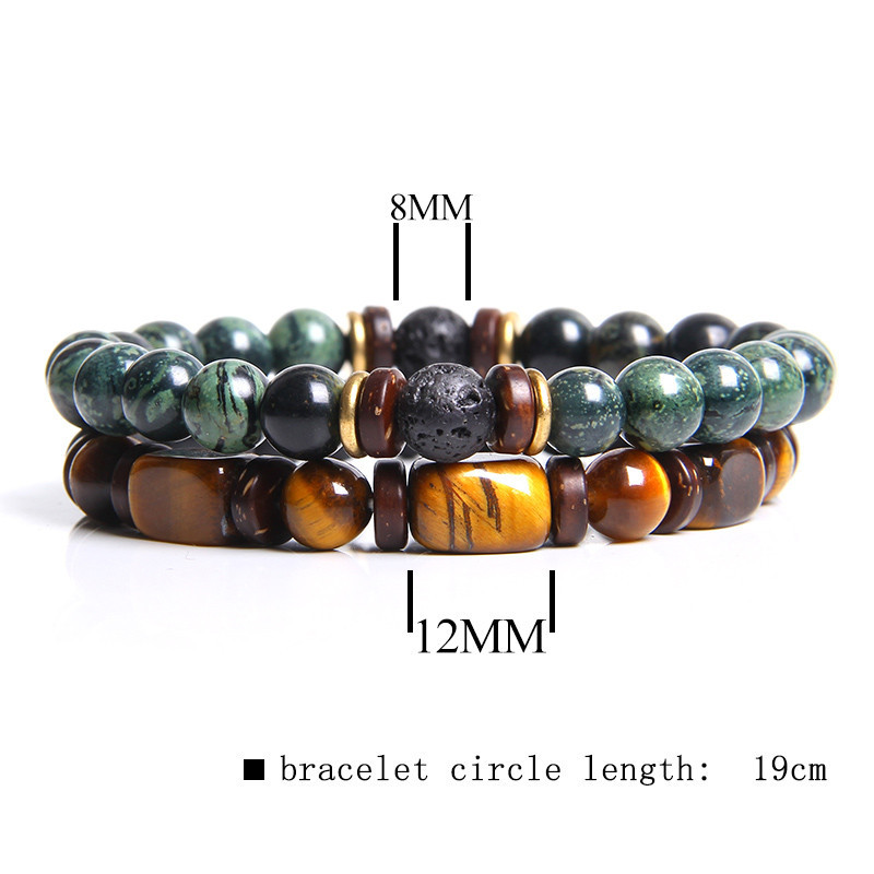 1:Square Tiger Eye New Bird Combination Bracelet