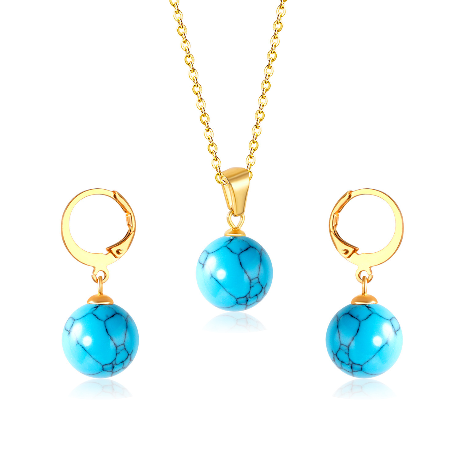 12:Golden-blue turquoise stone