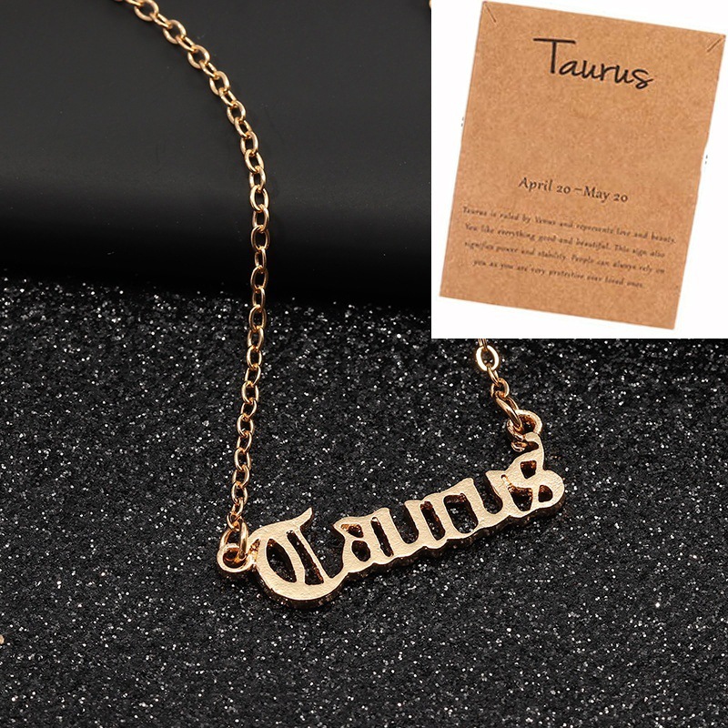 taurus necklace gold