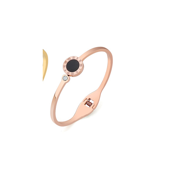 Rose gold + black agate