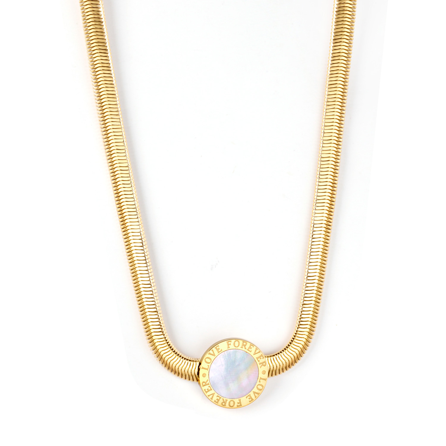 3:Alphabet white shell gold