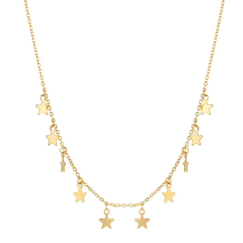 Golden five-pointed star