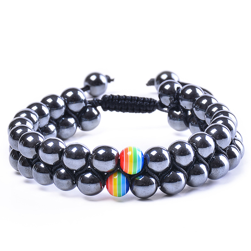 4:Black magnet double bracelet