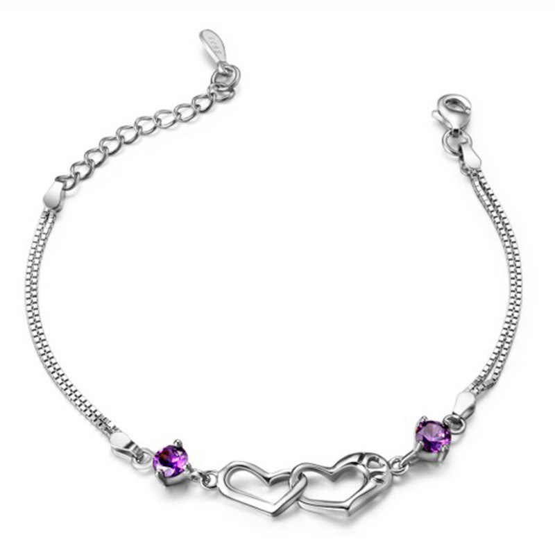 2:platinum color with purple rhinestone